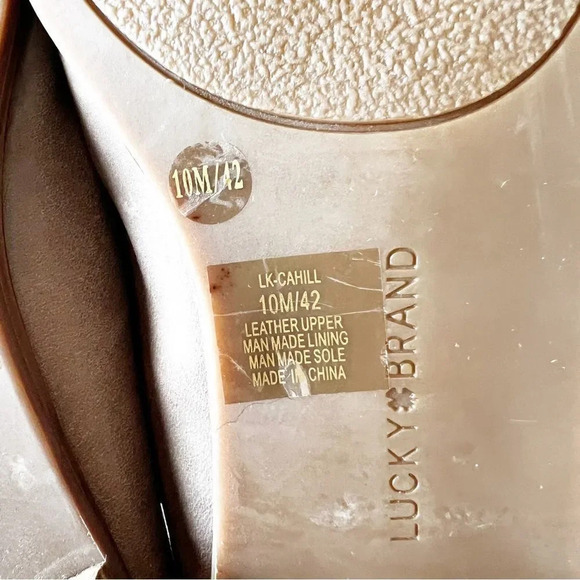 Lucky Brand Cahill Loafer Taupe Soft‎ Leather Shoes Women’s Size 10M Fall Vibes - Picture 4 of 14